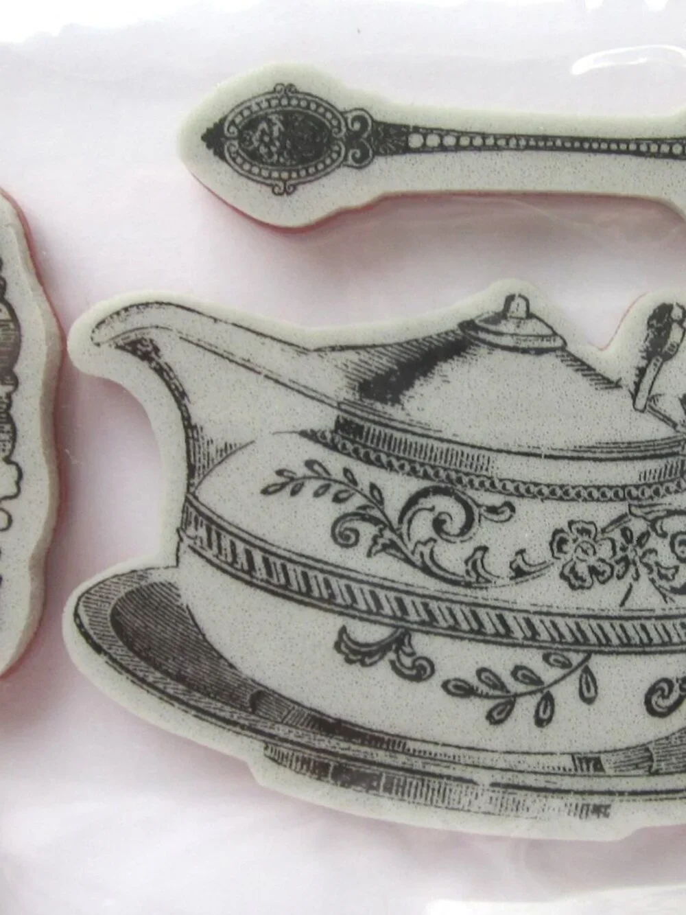 Share Tea Party Set Cup Saucer Pot Spoon Graphic 45 Cling Rubber Stamp